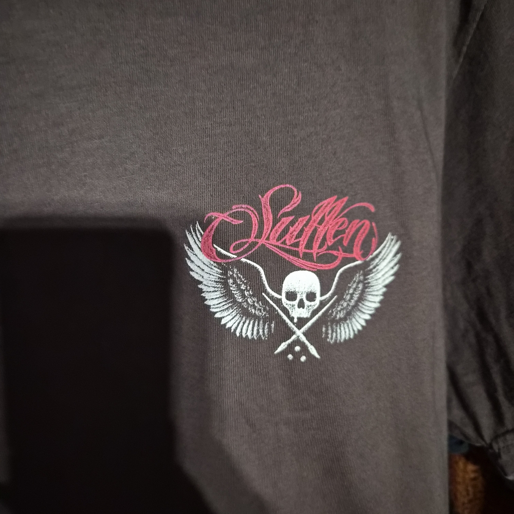 Sullen Men's Dark Gray Winged Skull Tee
